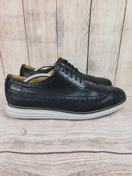 Cole Haan Other - Cole Haan Original Grand Wingtip Oxford Men Size 11.5 Black Leather Brogue Shoes